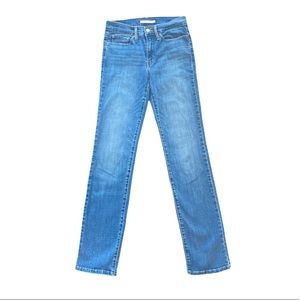 Levi’s Slimming Straight Mid Rise Blue Jeans Size 27